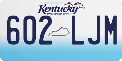 KY license plate 602LJM