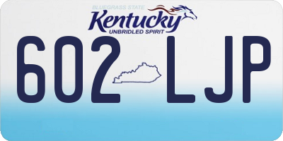 KY license plate 602LJP