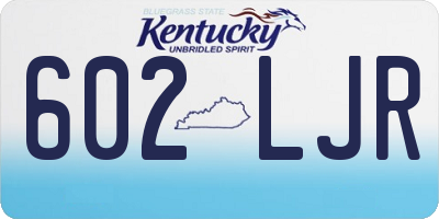 KY license plate 602LJR