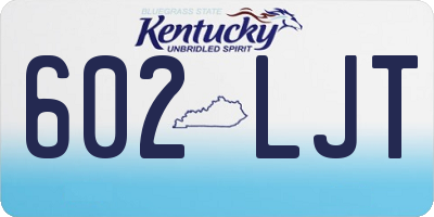 KY license plate 602LJT