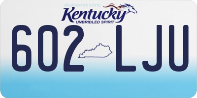 KY license plate 602LJU