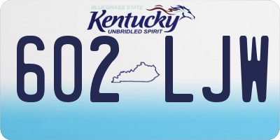 KY license plate 602LJW