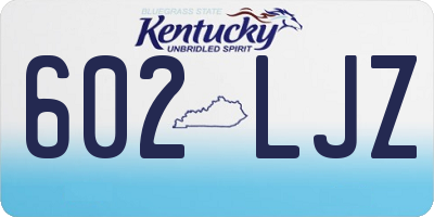 KY license plate 602LJZ