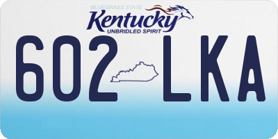 KY license plate 602LKA