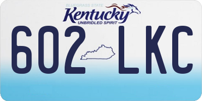 KY license plate 602LKC