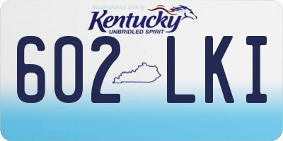 KY license plate 602LKI