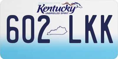 KY license plate 602LKK