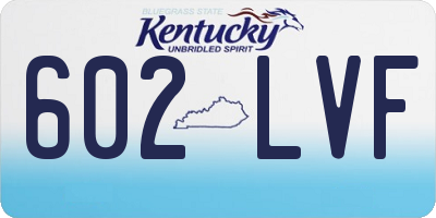 KY license plate 602LVF