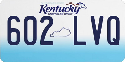 KY license plate 602LVQ