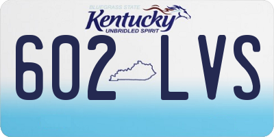 KY license plate 602LVS