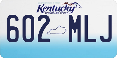 KY license plate 602MLJ