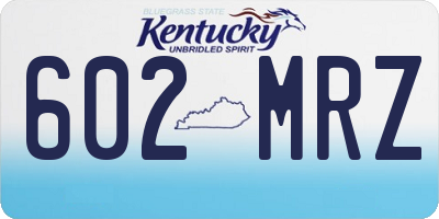 KY license plate 602MRZ