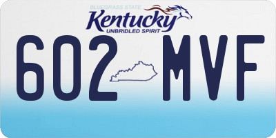 KY license plate 602MVF