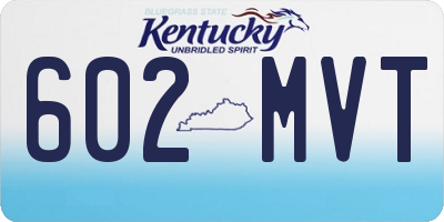 KY license plate 602MVT