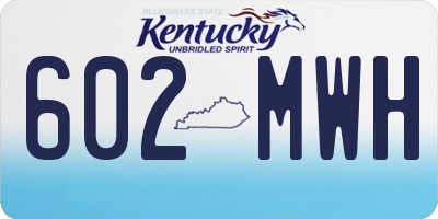 KY license plate 602MWH