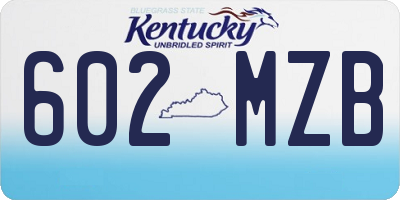 KY license plate 602MZB