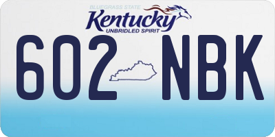 KY license plate 602NBK