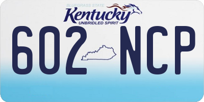 KY license plate 602NCP