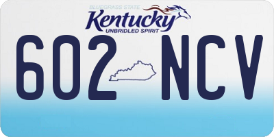 KY license plate 602NCV