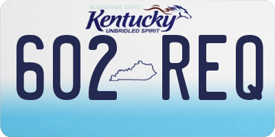KY license plate 602REQ