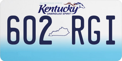 KY license plate 602RGI