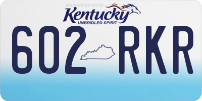 KY license plate 602RKR