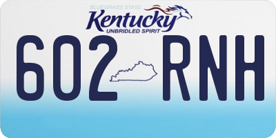 KY license plate 602RNH