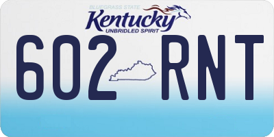 KY license plate 602RNT
