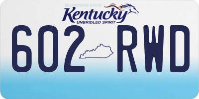 KY license plate 602RWD