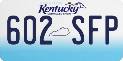 KY license plate 602SFP