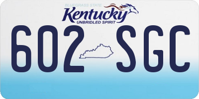 KY license plate 602SGC