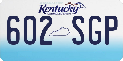 KY license plate 602SGP
