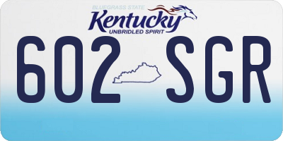 KY license plate 602SGR