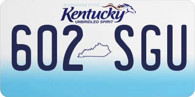 KY license plate 602SGU