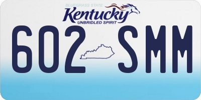 KY license plate 602SMM