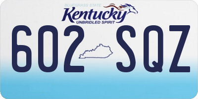 KY license plate 602SQZ