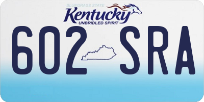 KY license plate 602SRA