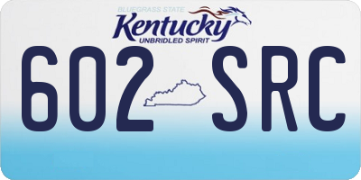 KY license plate 602SRC