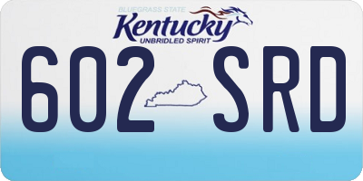 KY license plate 602SRD
