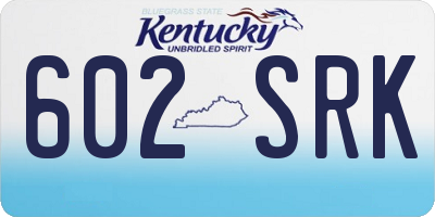 KY license plate 602SRK