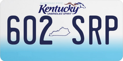 KY license plate 602SRP