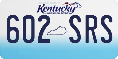 KY license plate 602SRS