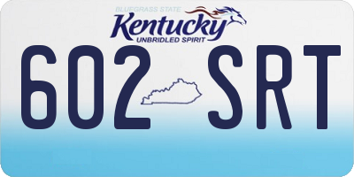 KY license plate 602SRT