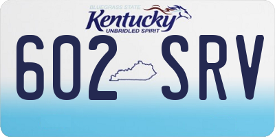 KY license plate 602SRV