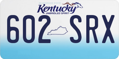 KY license plate 602SRX