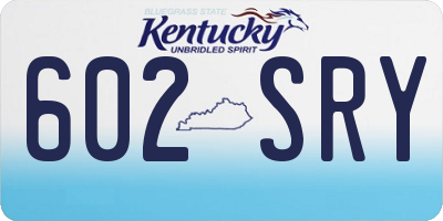 KY license plate 602SRY