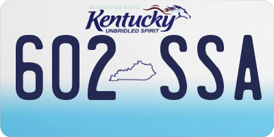 KY license plate 602SSA