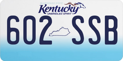 KY license plate 602SSB
