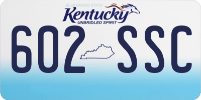 KY license plate 602SSC