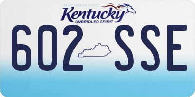 KY license plate 602SSE